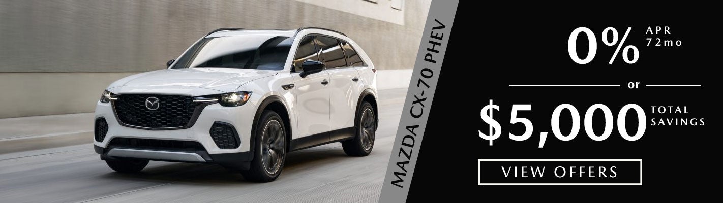 0% APR or $5,000 Total Savings on 2026 Mazda CX-70 PHEV